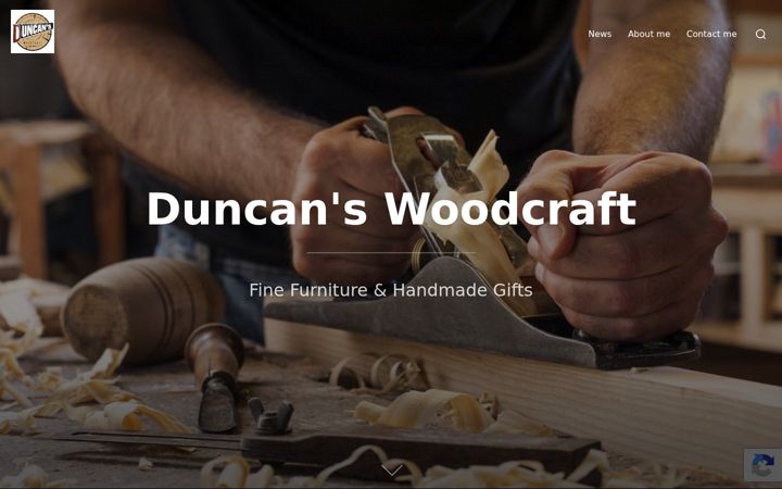 Screenshot stránky duncanswoodcraft.co.uk