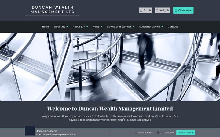 Screenshot stránky duncanwealth.co.uk