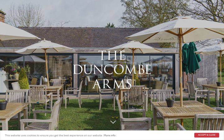 Screenshot stránky duncombearms.co.uk
