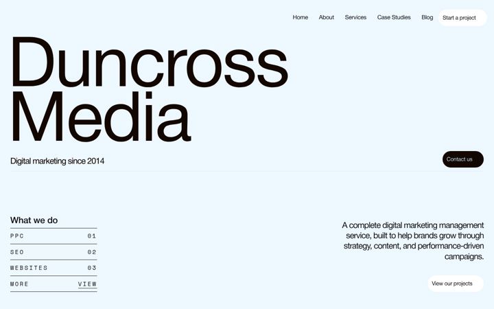 Screenshot of duncrossmedia.com