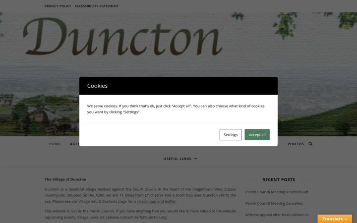 Captură de ecran a duncton.org