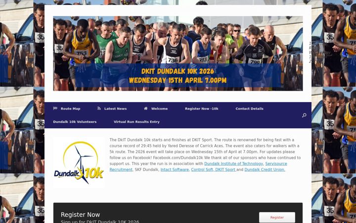 Screenshot of dundalk10k.com