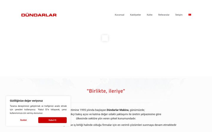 Screenshot of dundarlarmakina.com