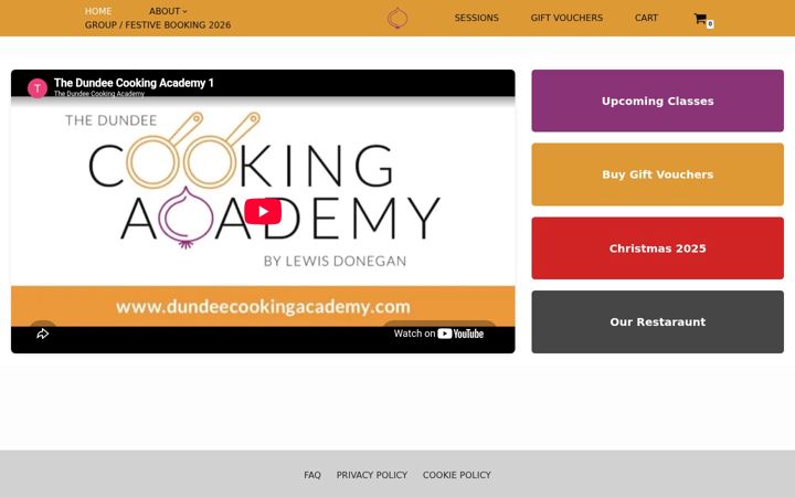 Screenshot of dundeecookingacademy.com
