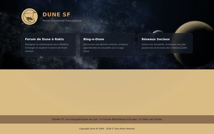 Screenshot of dune-sf.fr