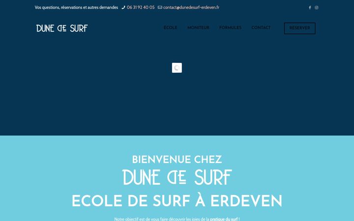 Screenshot of dunedesurf-erdeven.fr