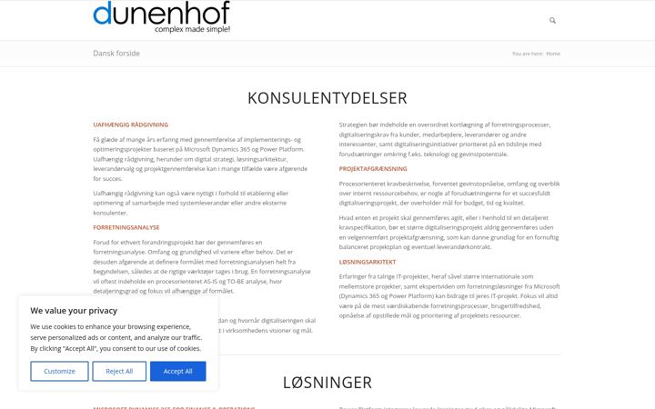 Screenshot of dunenhof.com