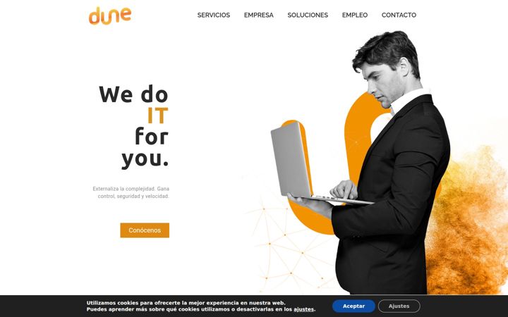 Zrzut ekranu dunetechnology.com