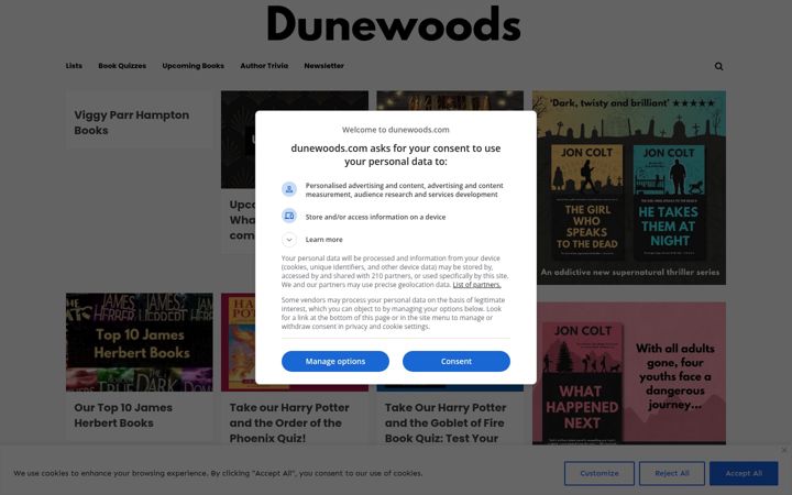 Screenshot of dunewoods.com