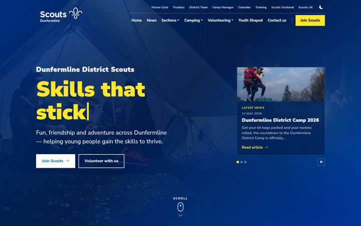 Screenshot di dunfermline-scouts.org.uk