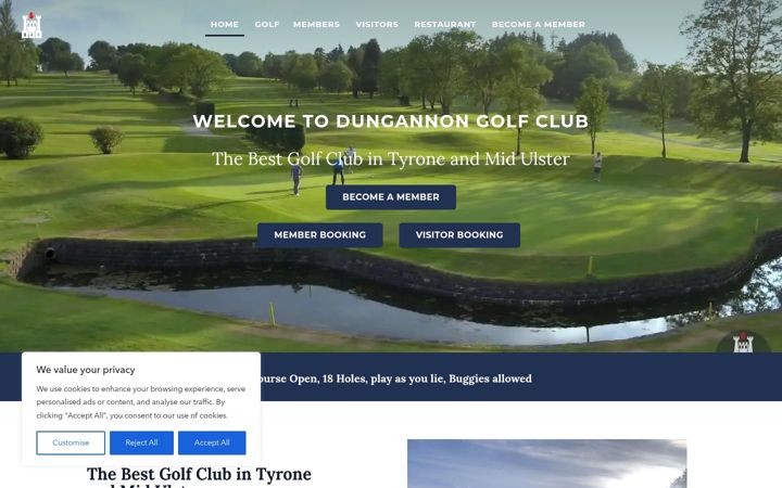 Screenshot of dungannongolfclub.com