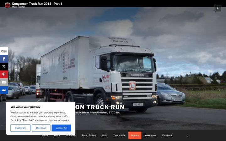 Screenshot of dungannontruckrun.com