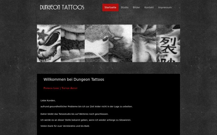 Snímek obrazovky dungeon-tattoos.de