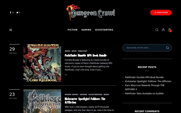Zrzut ekranu dungeoncrawl.net