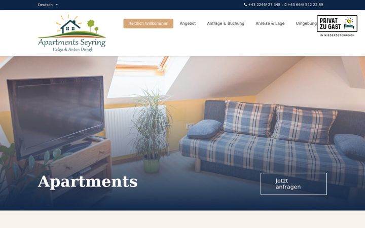Screenshot von dungl-privatzimmer.at