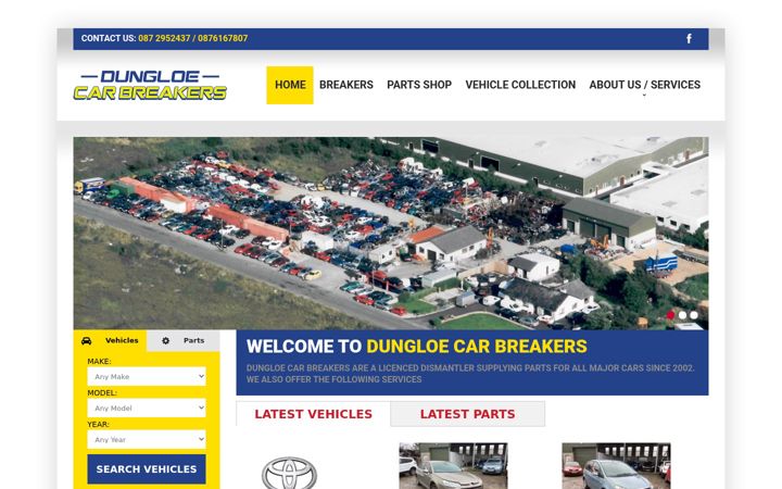 Screenshot of dungloecarbreakers.com