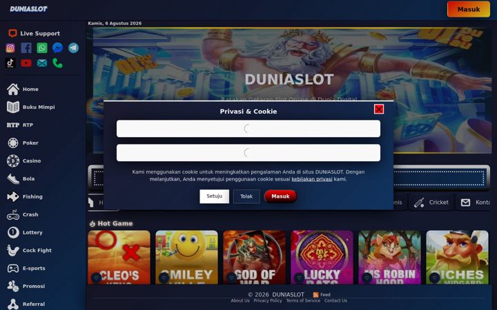 Zrzut ekranu duniaslot.net