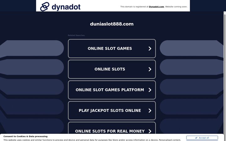 Snímek obrazovky duniaslot888.com