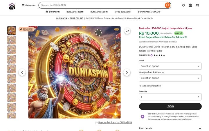 Captură de ecran a duniaspin.org