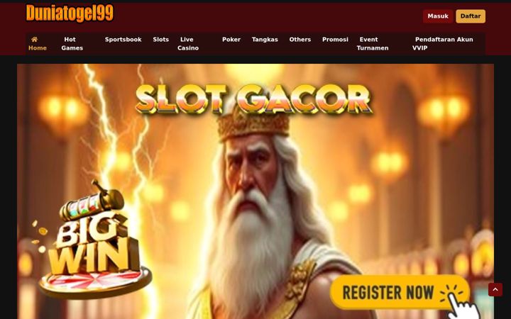 Screenshot of duniatogel99.com