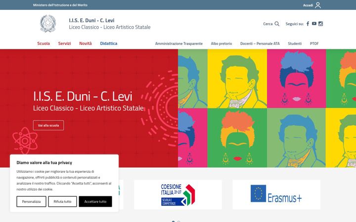 Screenshot di dunilevimatera.edu.it
