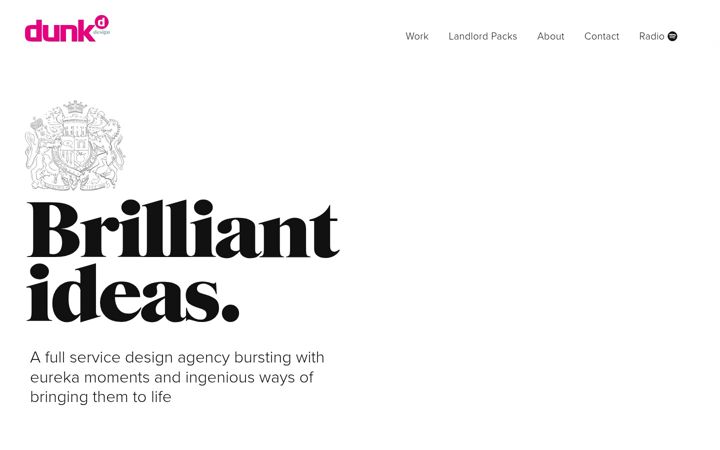 Screenshot di dunkdesign.co.uk