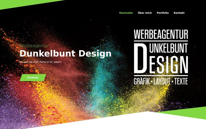 Screenshot von dunkelbunt-design.at