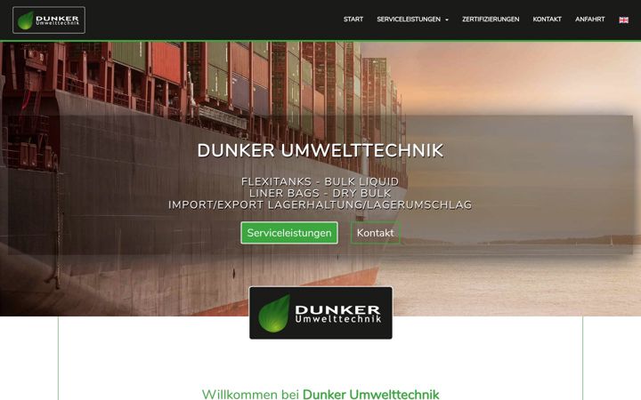 Screenshot of dunker-umwelttechnik.de