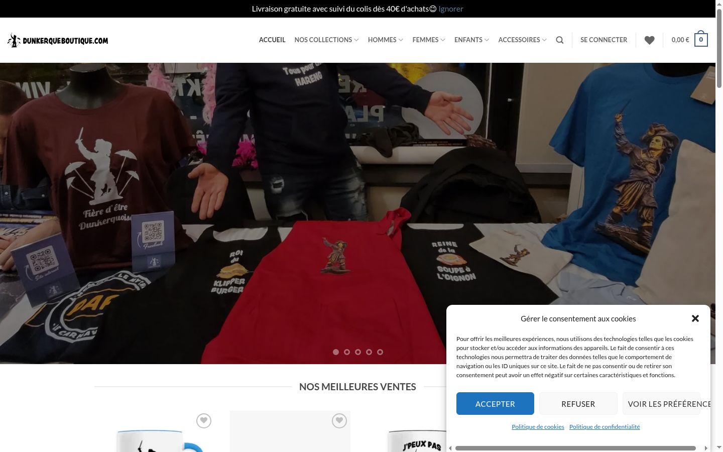 Screenshot des Einwilligungsbanners vor jeglicher Interaktion
