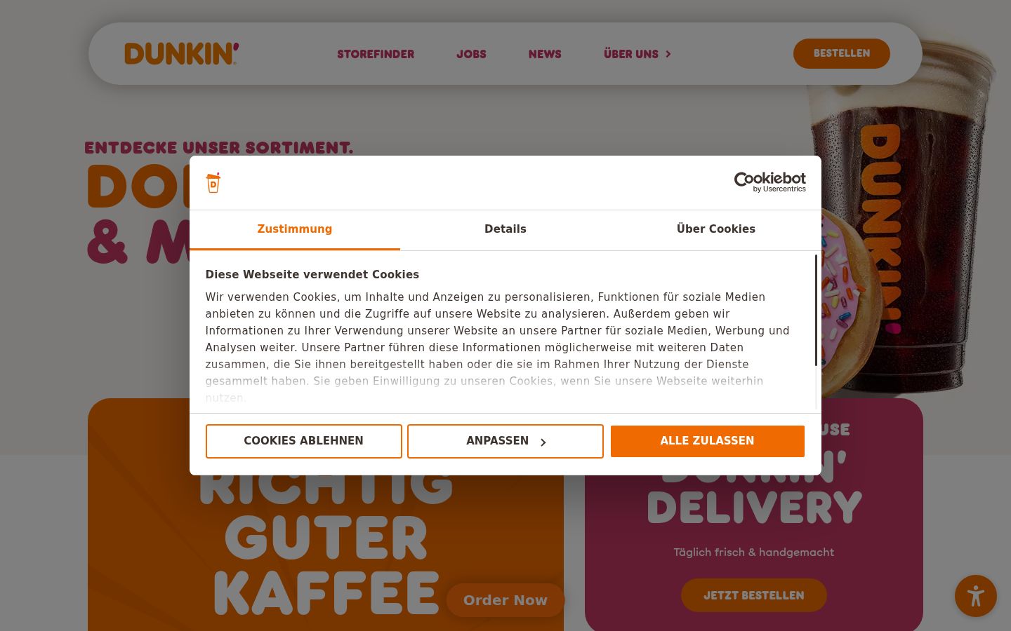 Sutikimo reklamjuostės, rodytos prieš bet kokią sąveiką, ekrano kopija