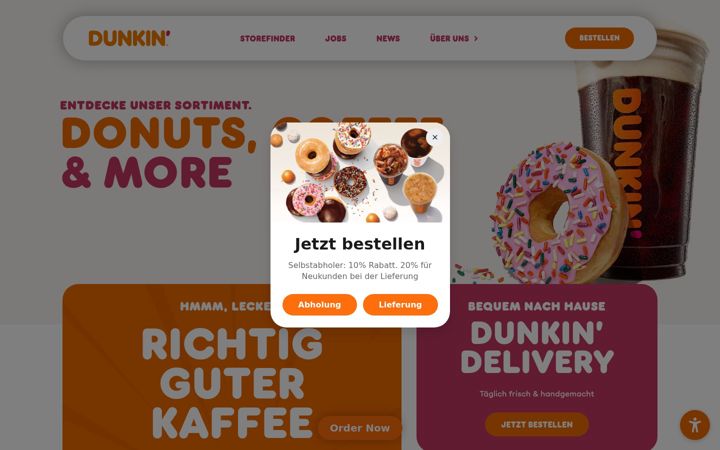 Screenshot of dunkin-donuts.de