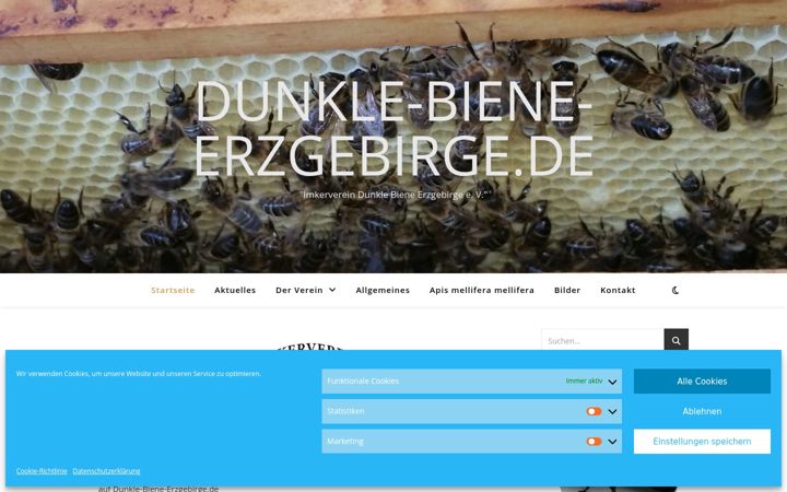 Snímek obrazovky dunkle-biene-erzgebirge.de