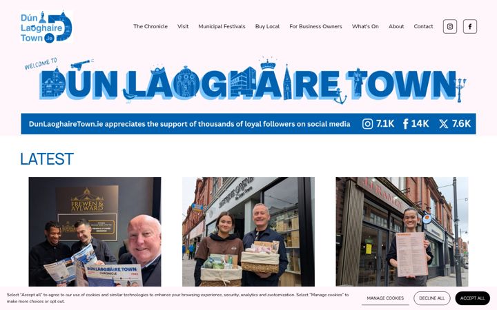 Screenshot ta' dunlaoghairetown.ie