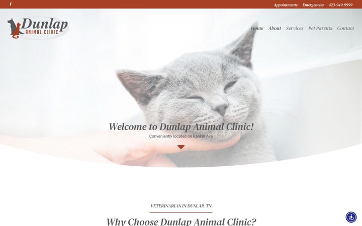 Screenshot of dunlapanimal.com