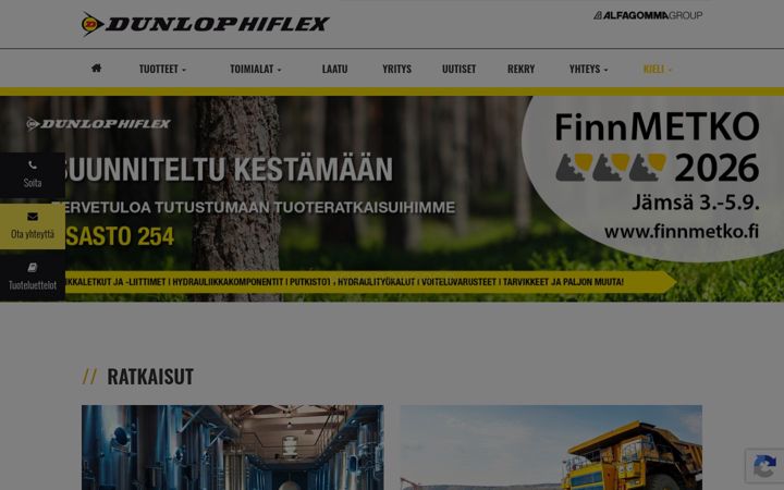 Screenshot di dunlophiflex.fi
