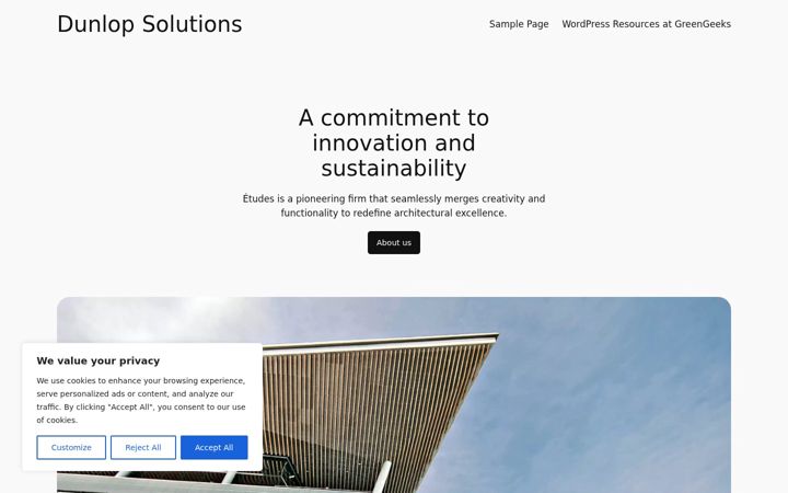 Screenshot of dunlopsolutions.com
