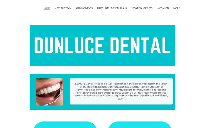 Screenshot of dunlucedental.com