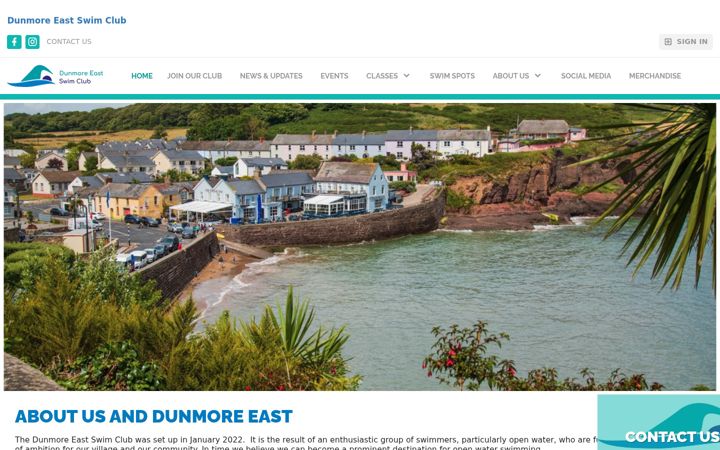 Screenshot ta' dunmoreeastswimclub.ie