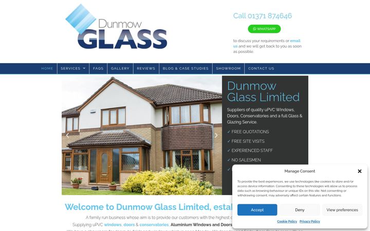 Screenshot of dunmowglass.com