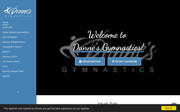 Screenshot of dunnesgymnastics.com