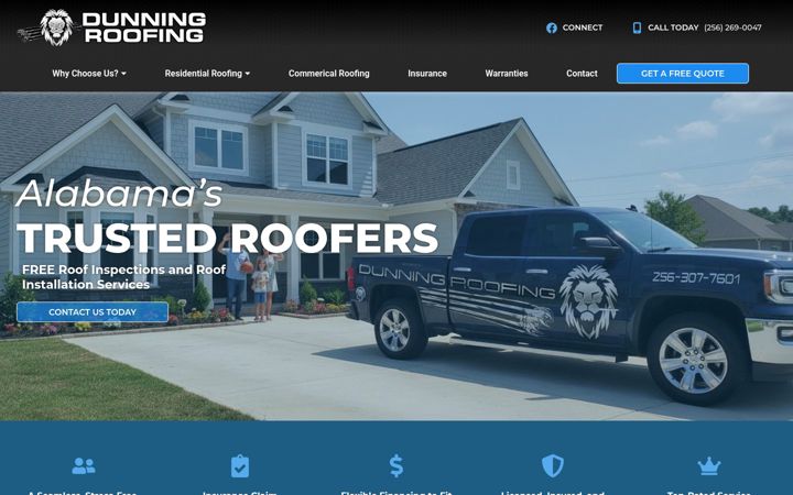 Screenshot of dunningroofingal.com
