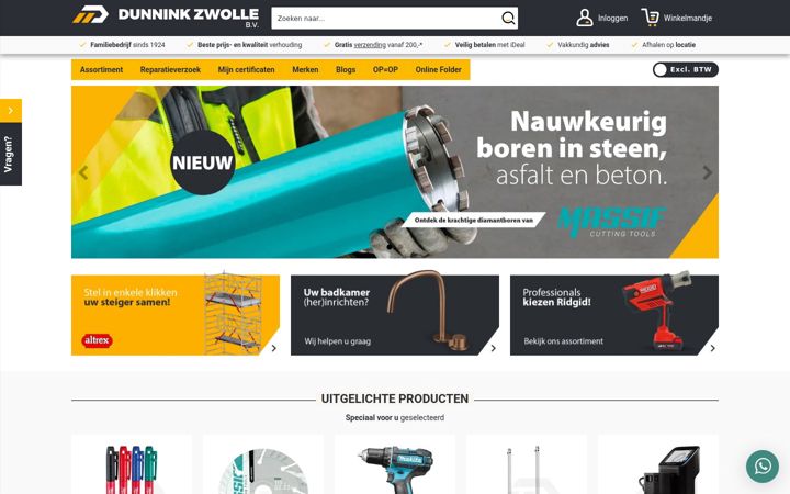 Ekrano kopija dunninkzwolle.nl