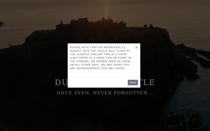 Skærmbillede af dunnottarcastle.co.uk