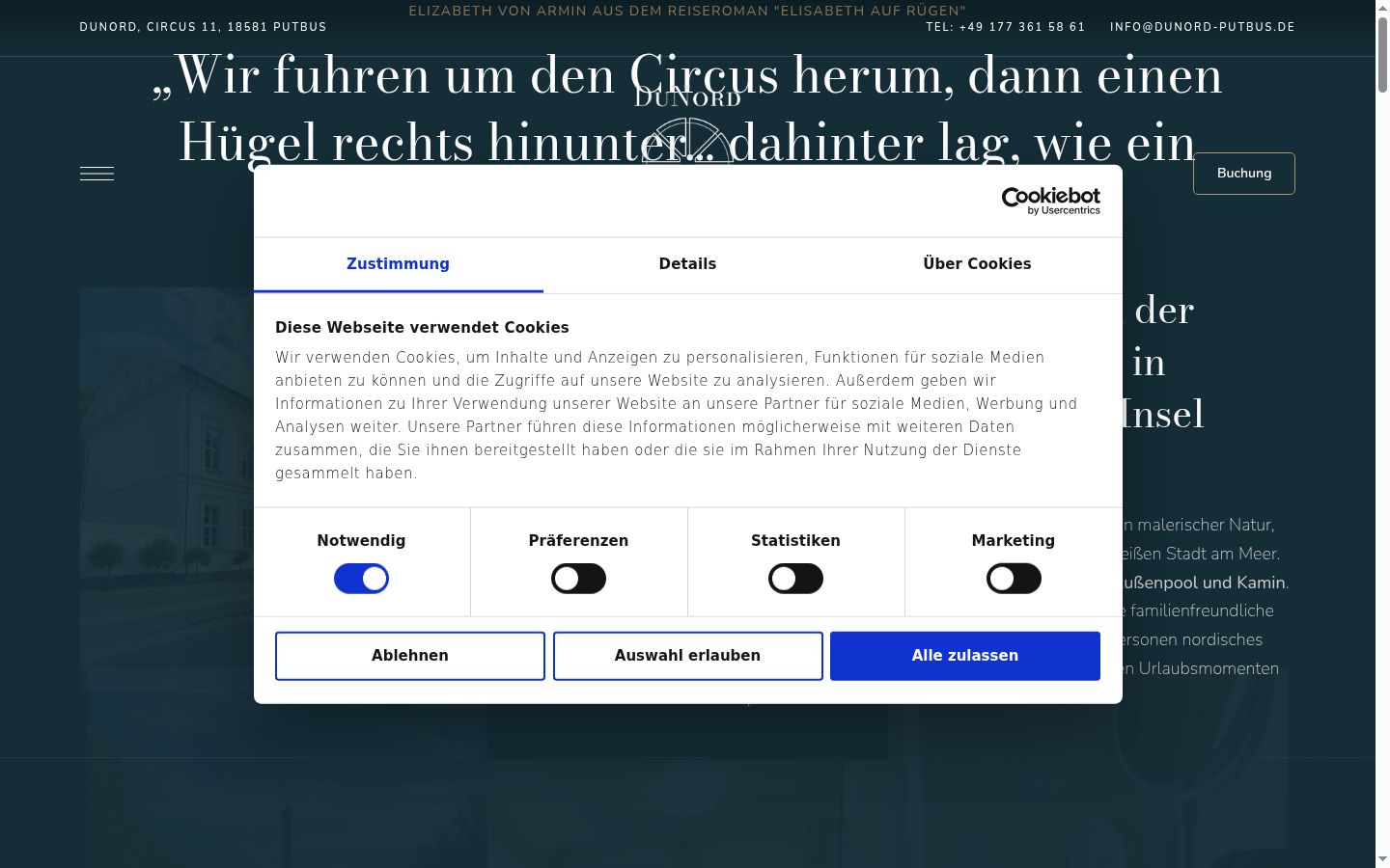 Capture d'écran de la bannière de consentement affichée avant toute interaction