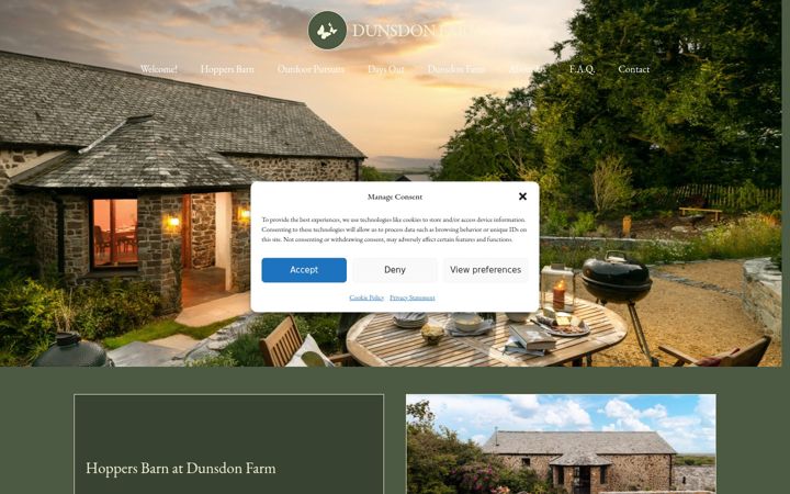 Screenshot of dunsdonfarm.com
