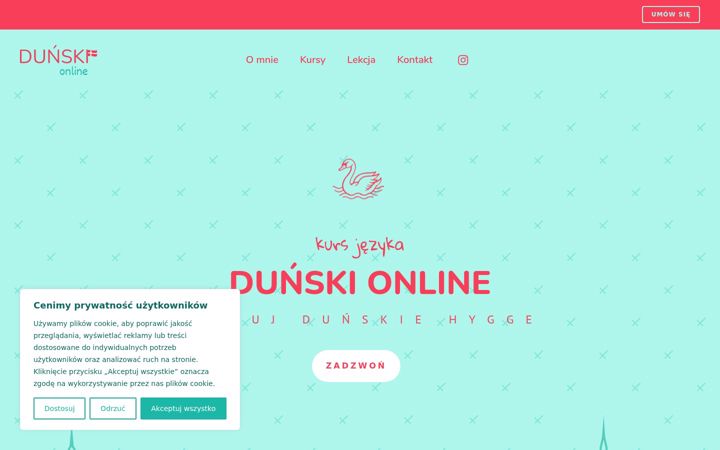 Captura de ecrã de dunskionline.pl