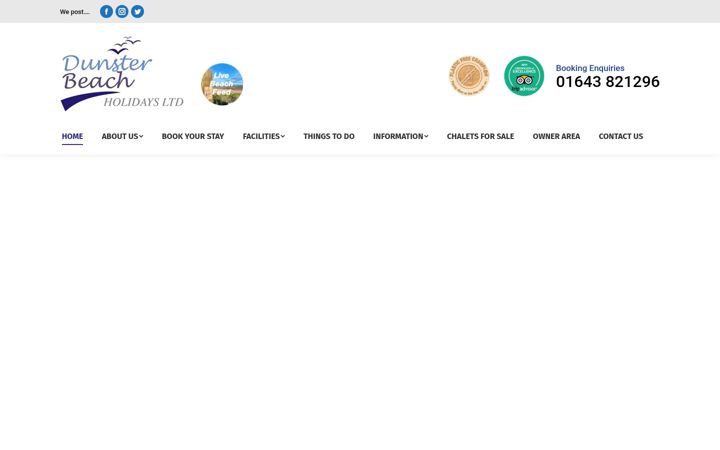 Screenshot von dunsterbeachholidays.co.uk