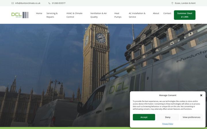 Screenshot von duntonclimate.co.uk