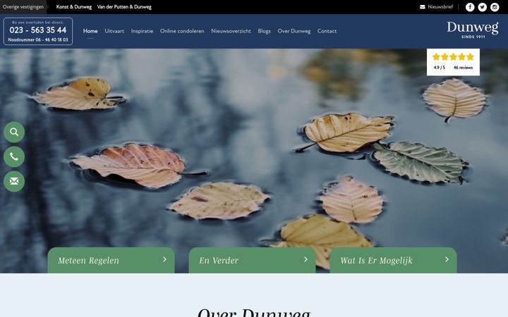 Ekrano kopija dunweg.nl