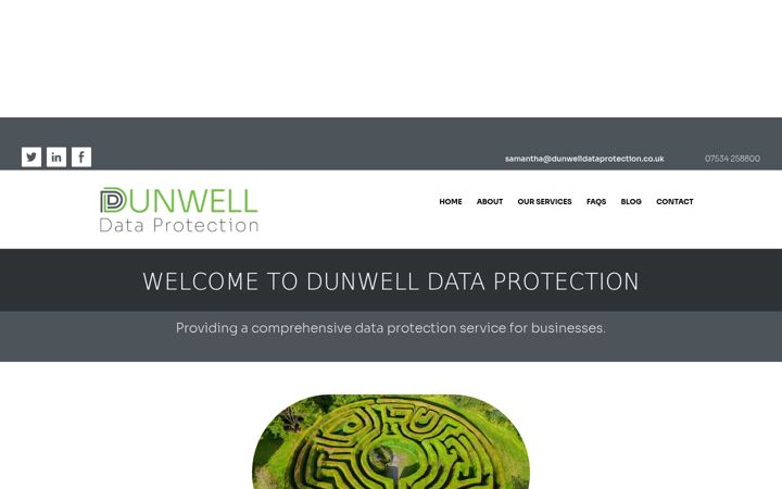 Ekrānuzņēmums no dunwelldataprotection.co.uk